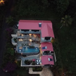 St Lucia real estate for sale Laborie aerial view night