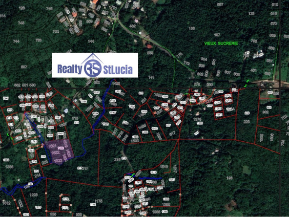 5 lots for sale at vieux sucrerie gros isle St Lucia