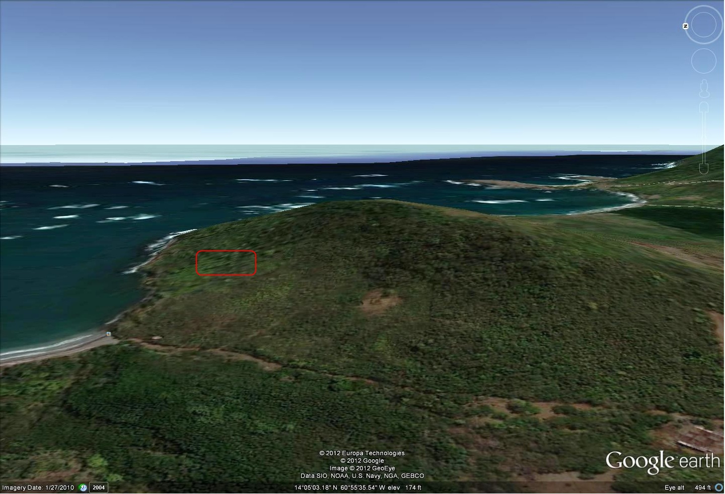 Land For Sale overlooking the Cas en Bas Beach, St Lucia