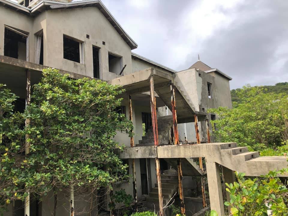 leparadis434 st lucia real estate abondoned hotel steel
