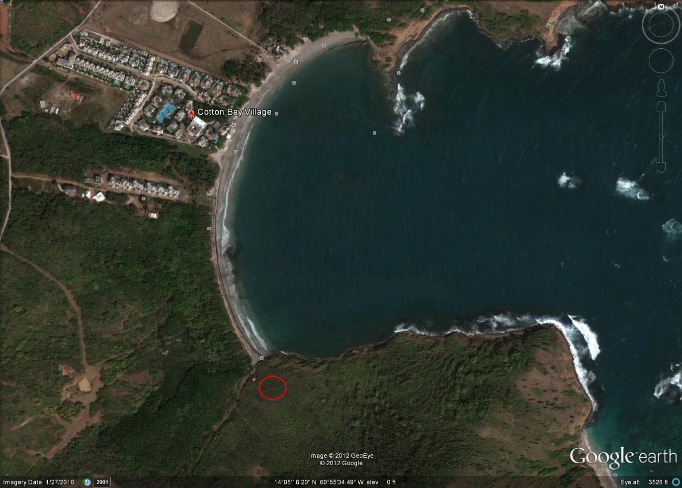Land For Sale overlooking the Cas en Bas Beach, St Lucia