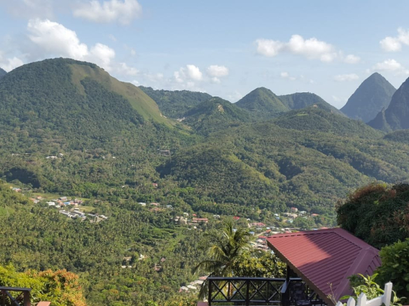 5975 sq ft Lot For Sale in Soufriere Overlooking Pitons