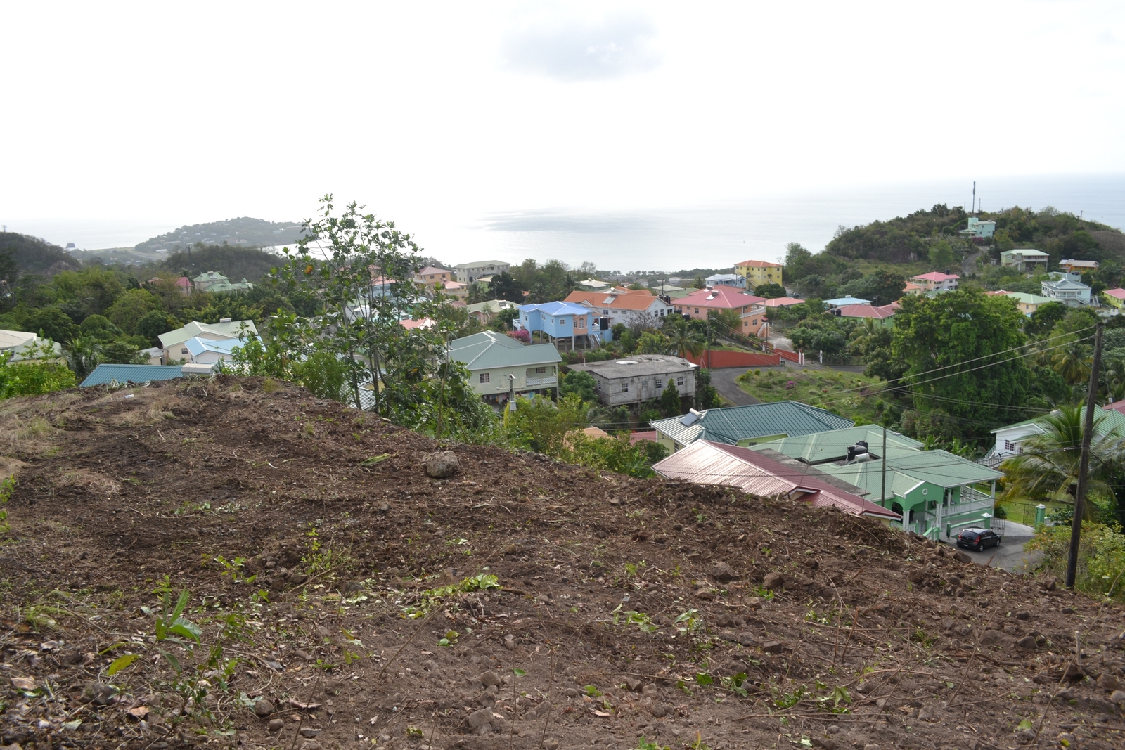 10,600 sq. ft. sea-view lot in Carellie, Castries