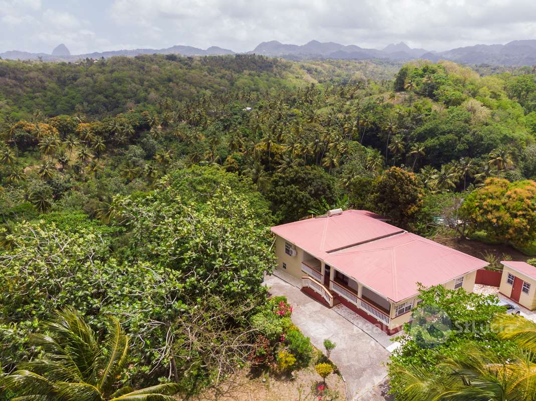 St Lucia real estate Single Family Home in Choiseul on 5 Acres Landty