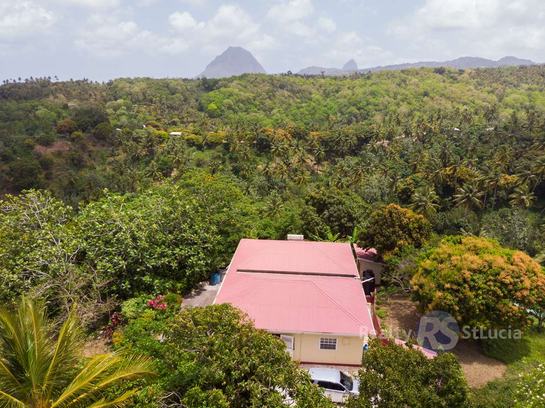 St Lucia real estate Single Family Home in Choiseul on 5 Acres Landm