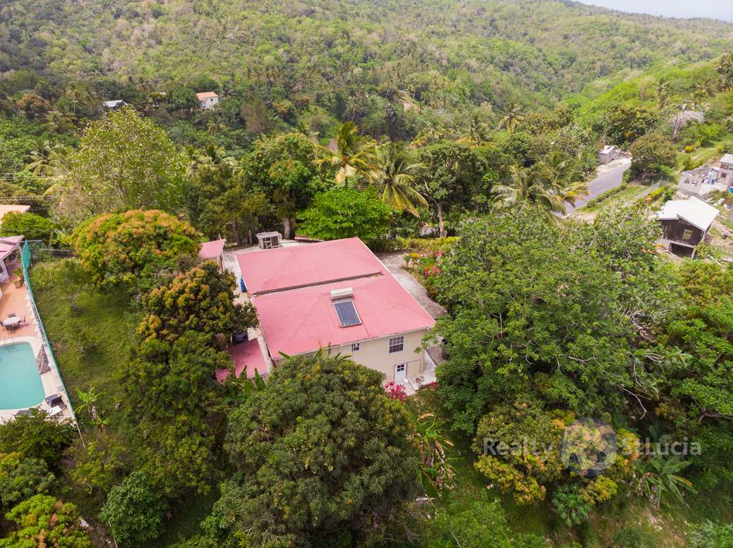 St Lucia real estate Single Family Home in Choiseul on 5 Acres Land2