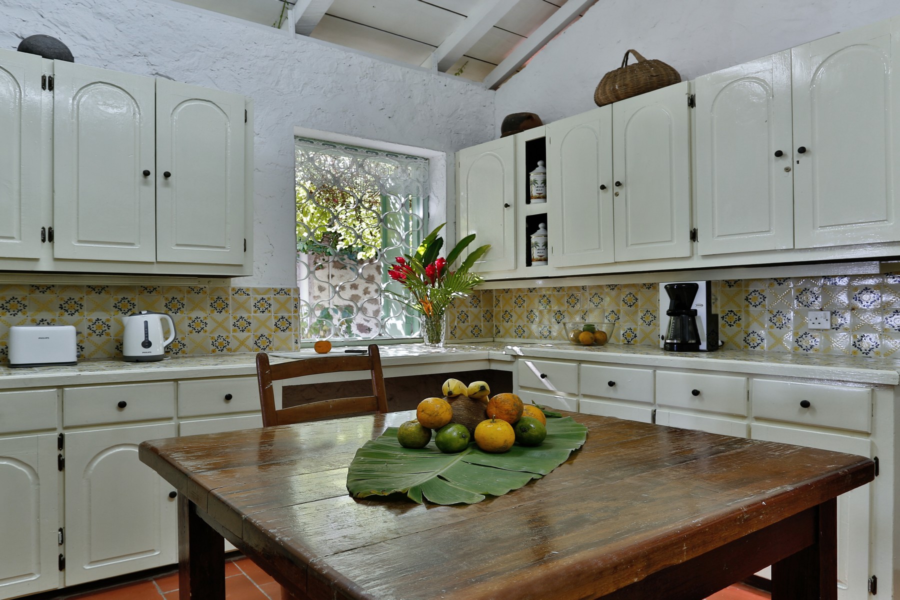 St Lucia real estate 26 Room Beach Front Boutique Hotel For Sale at Rodney Bay table fruits