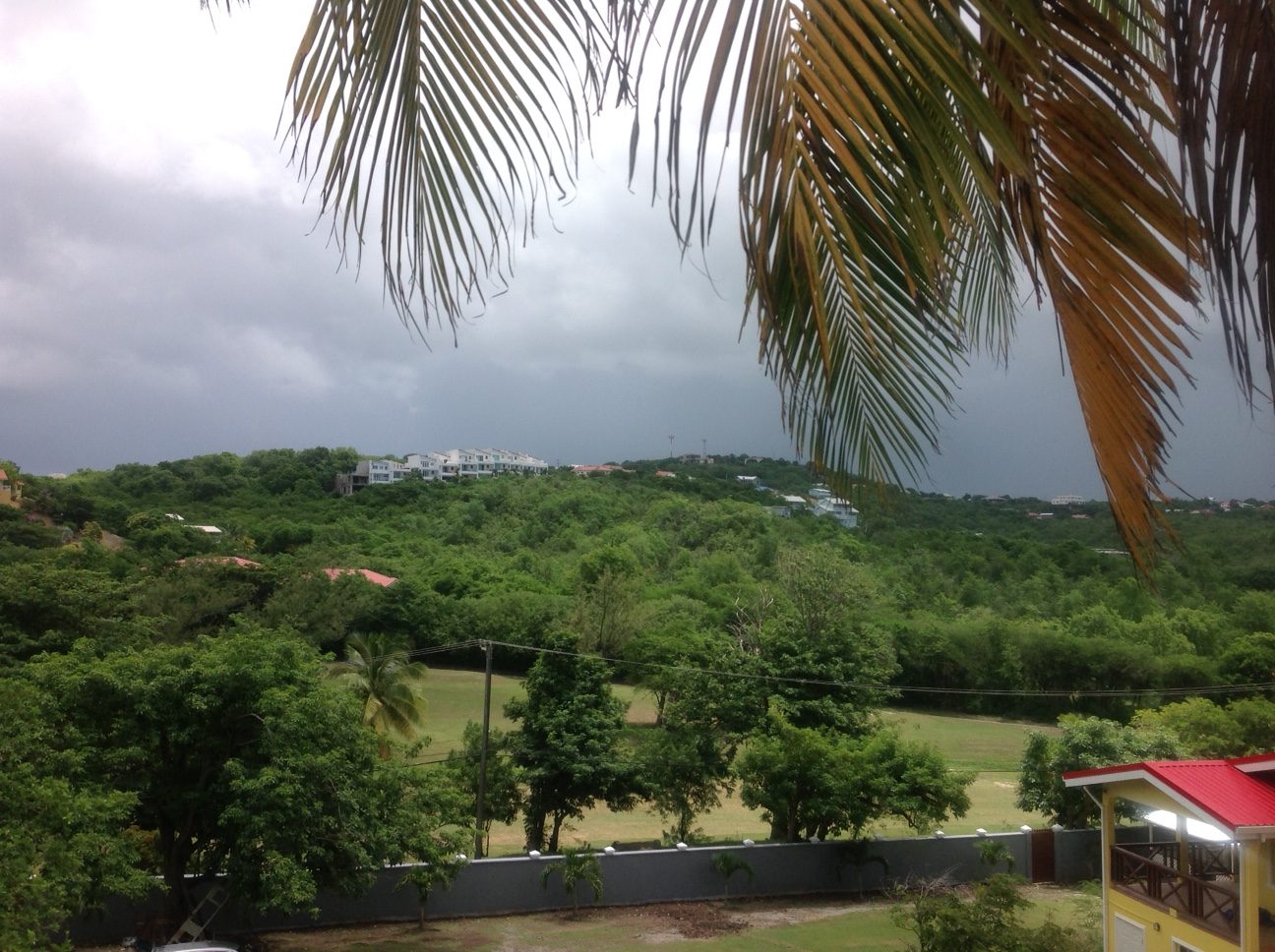 St Lucia Real Estate Villa For Sale at Cap-Estate with Ocean Views dark clouds