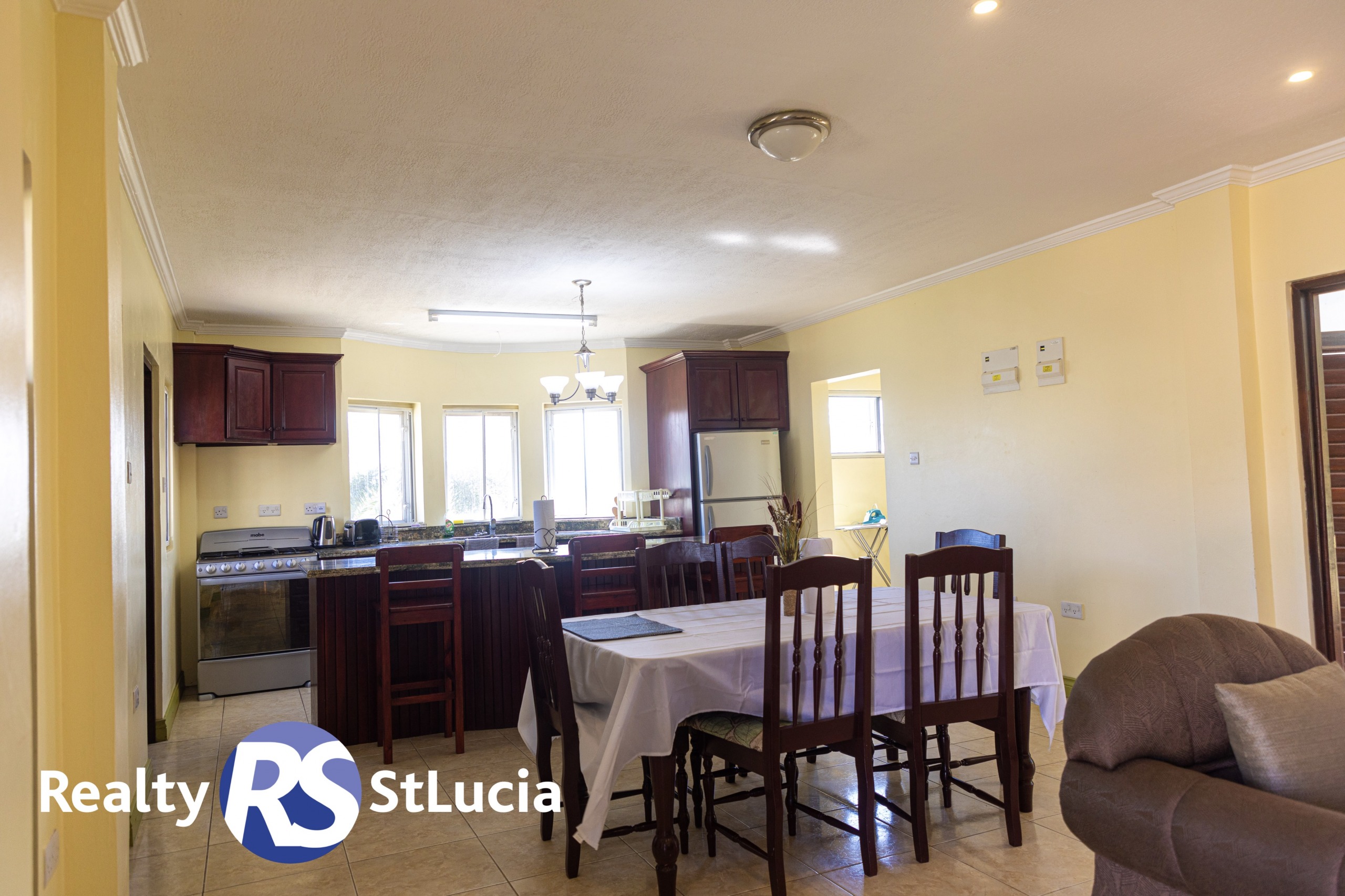 st lucia real estate villa canelles table and chairs