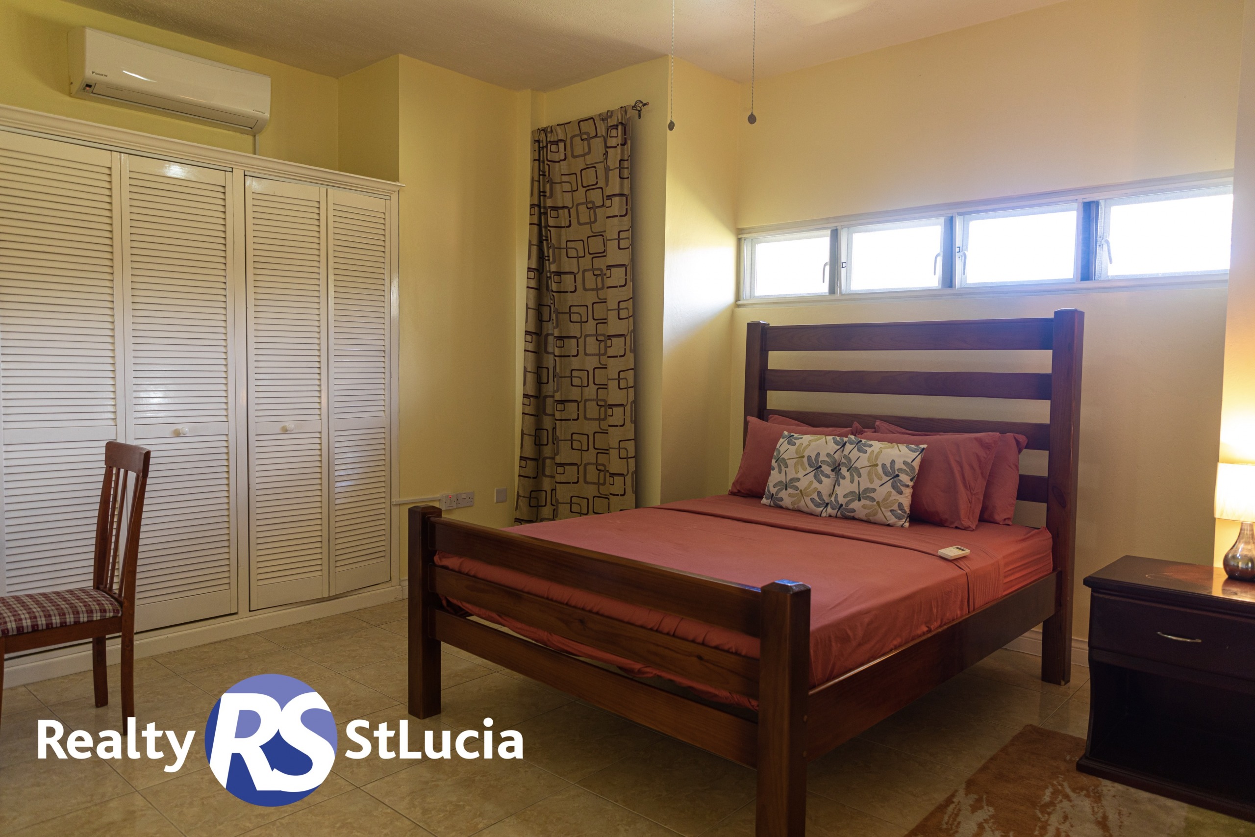 st lucia real estate villa canellesbedroom wood
