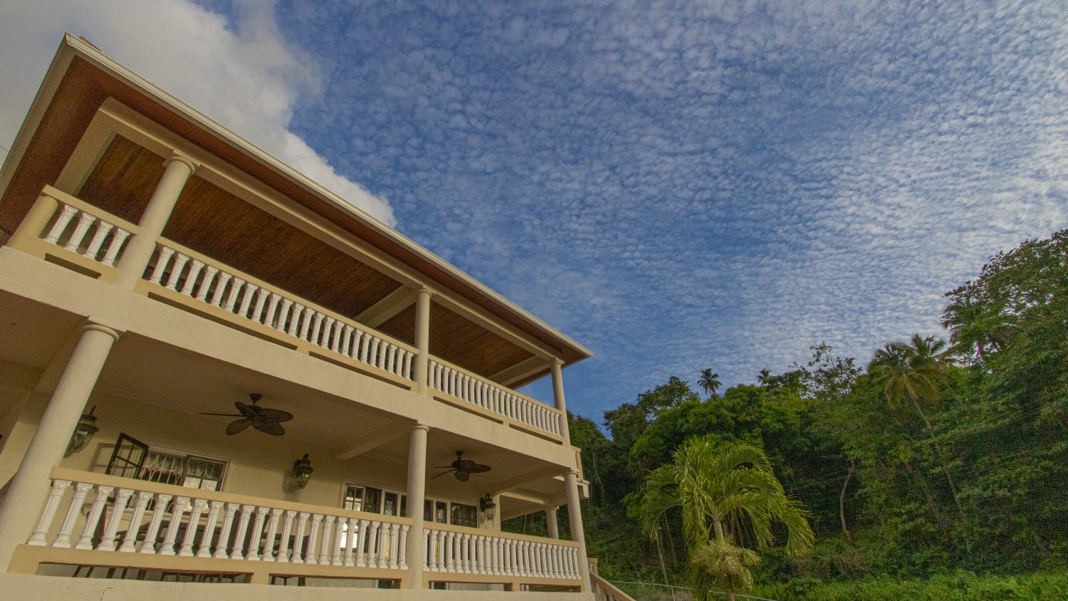 St Lucia Real Estate marigot for sale villa upward view