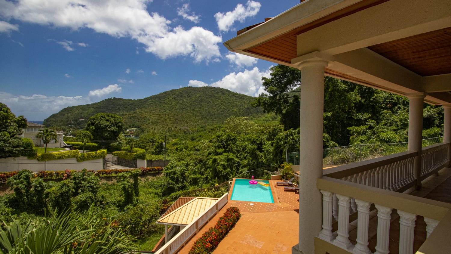 St Lucia Real Estate marigot for sale villa pool and bay view