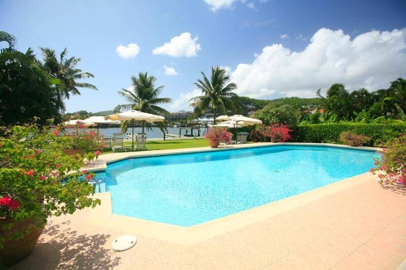 water front villa for sale st lucia rodney bay pool