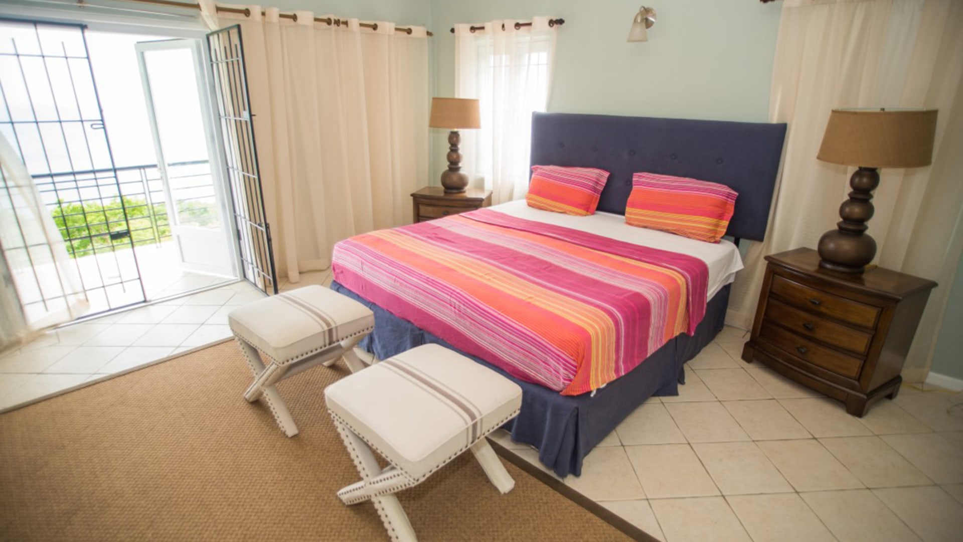 st lucia real estate modern villa at Marisule for sale big bed