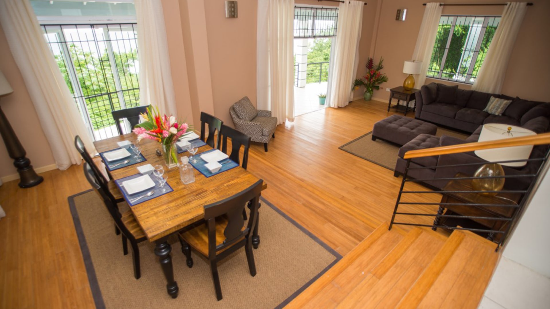 st lucia real estate modern villa at Marisule for sale dinning