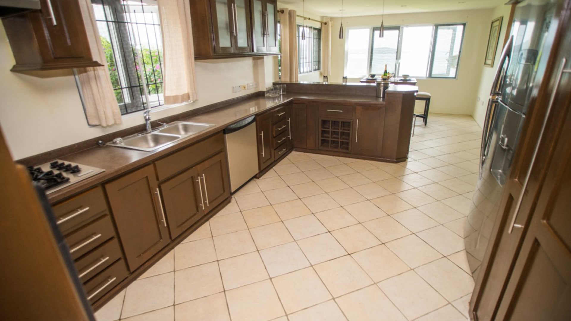 st lucia real estate modern villa at Marisule for sale big kitchen