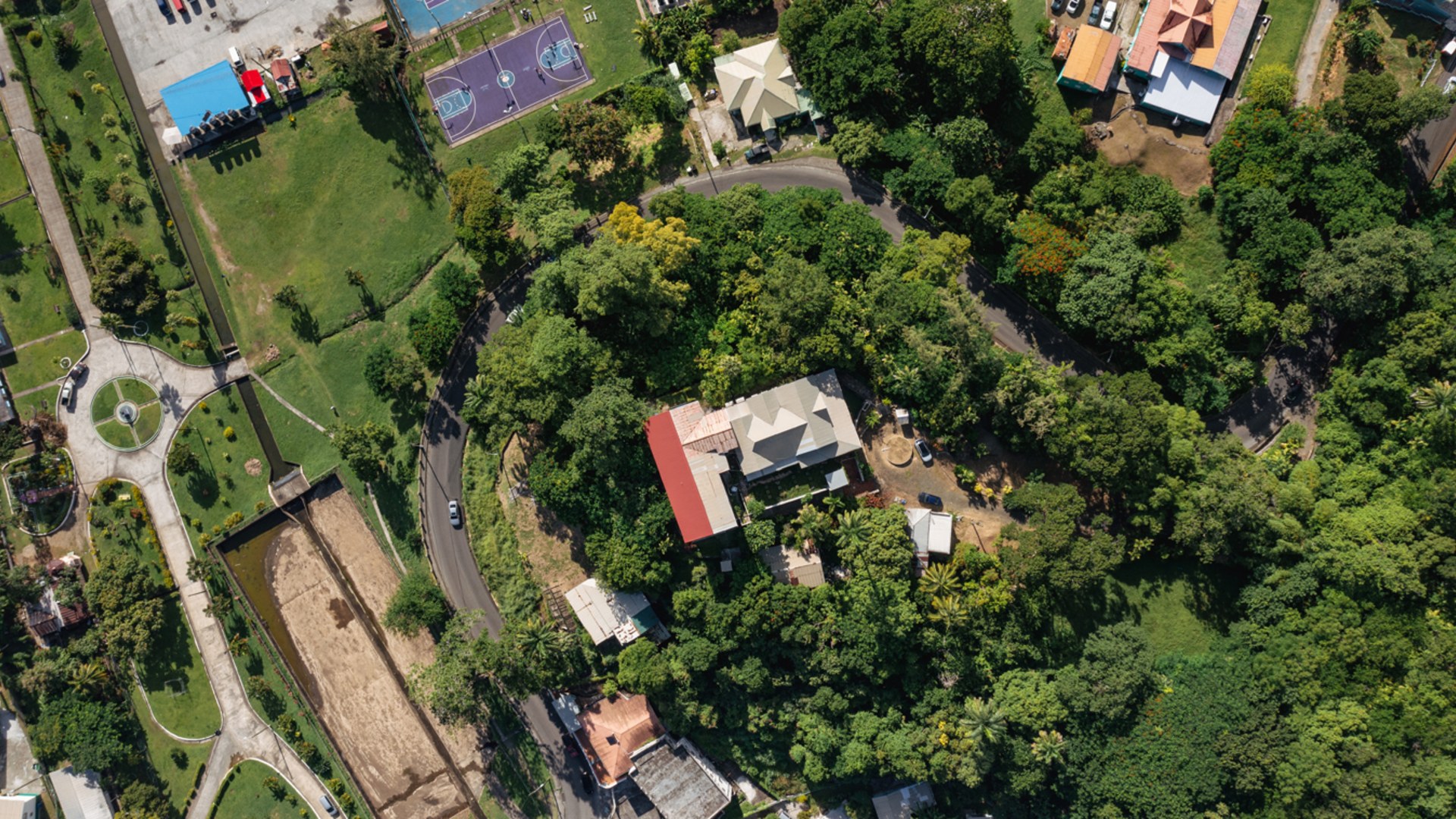 the calvary house for sale in castries st lucia aerial