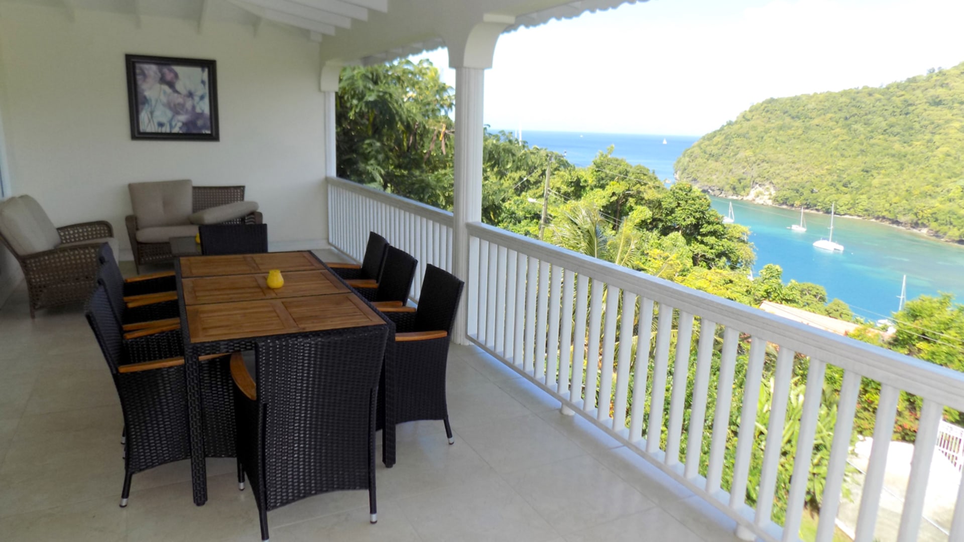 marigot bay villa for sale in st lucia dining