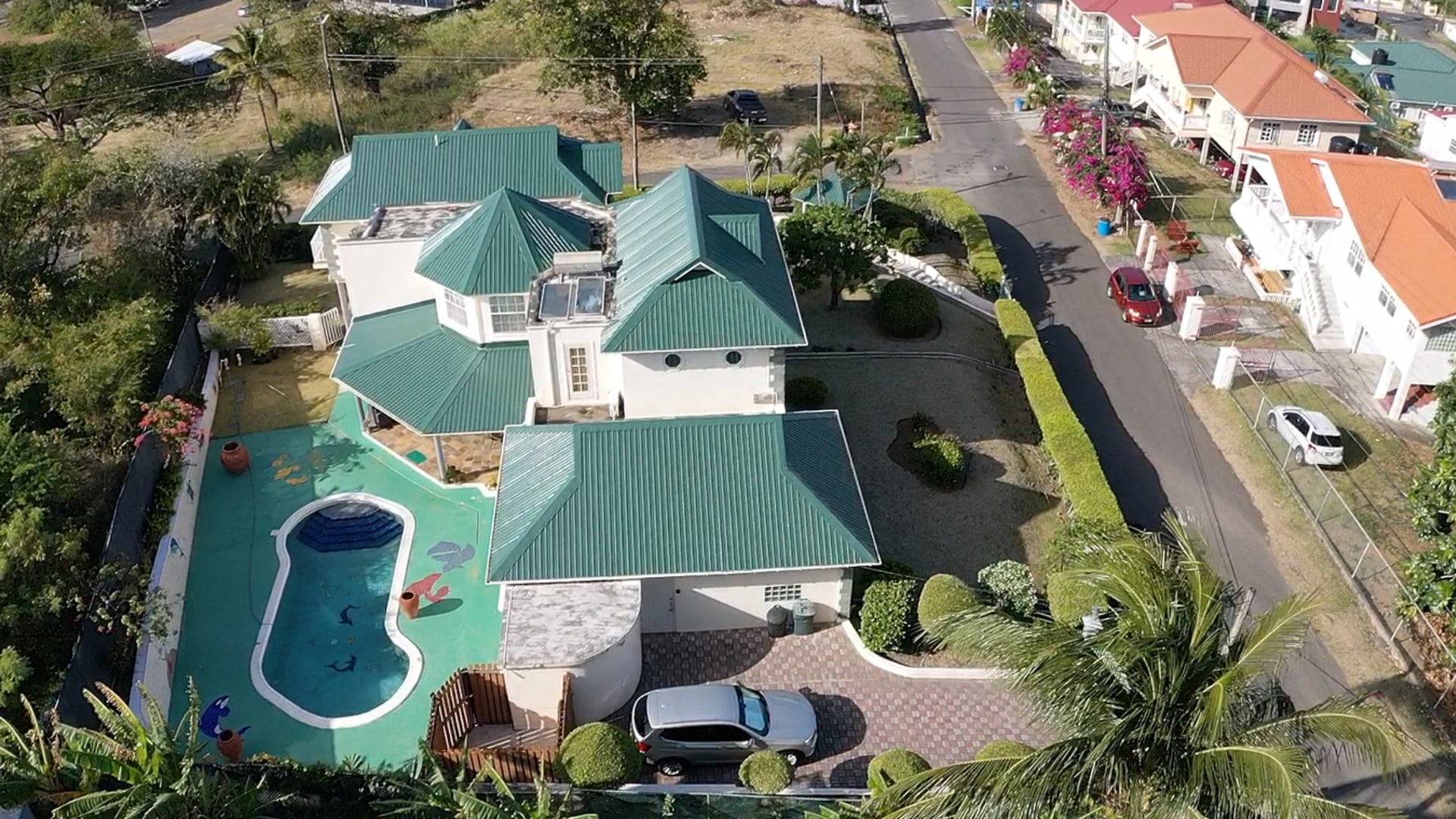 Villa Divina for sale in Rodney Bay real estate aerial pool