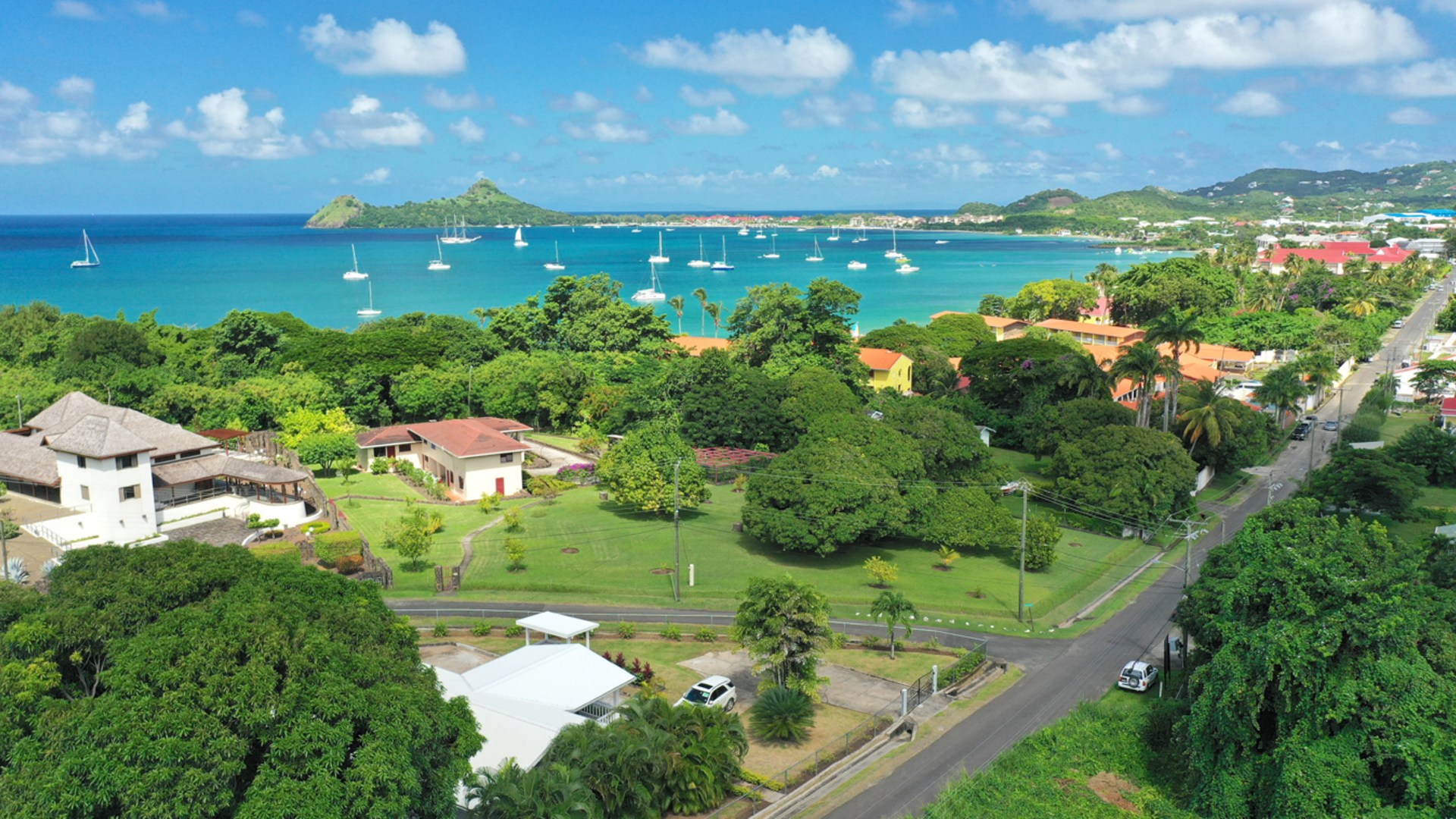 st lucia real estate lane villa view