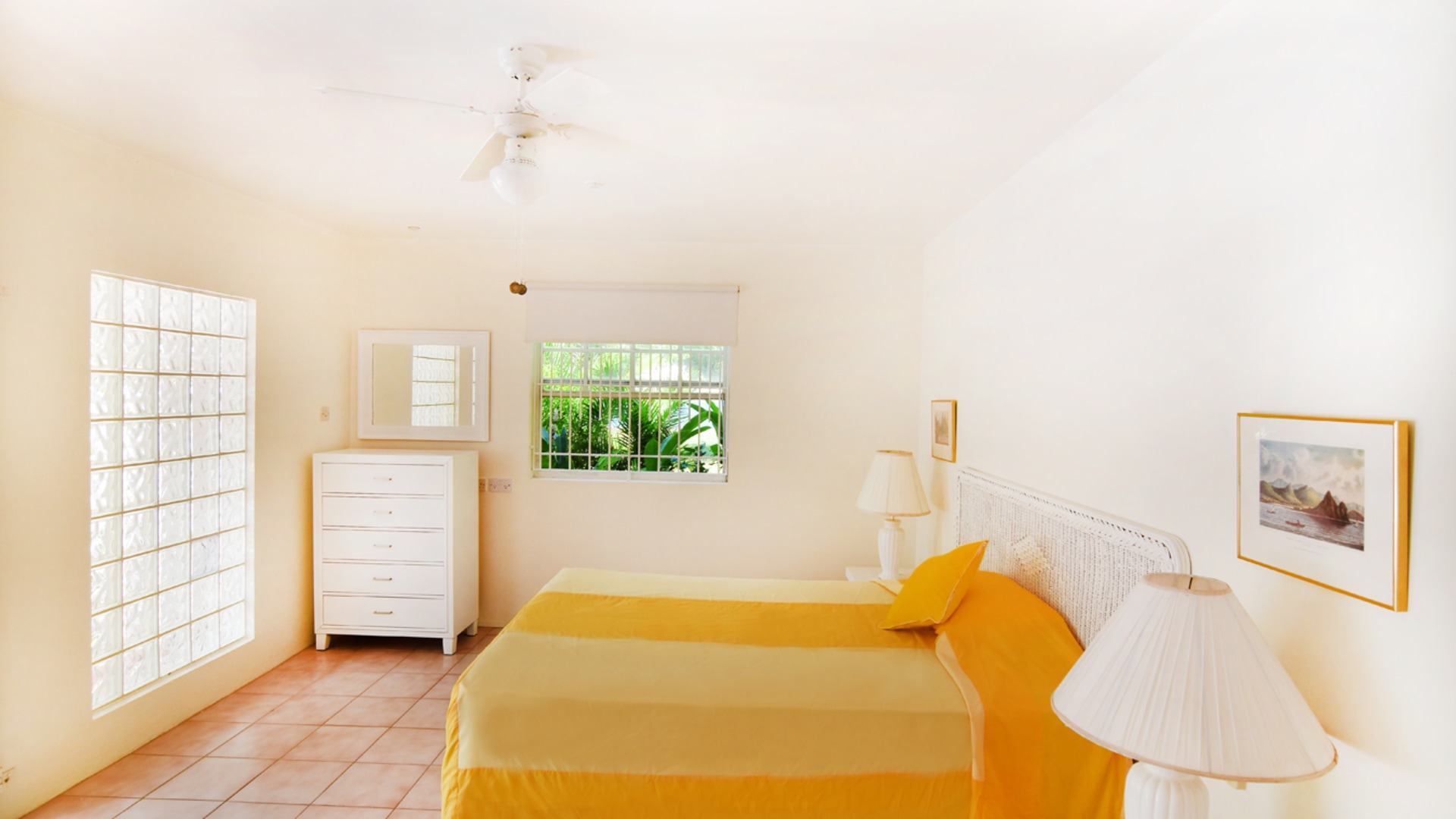 st lucia ral estate the palm villa yellow bed