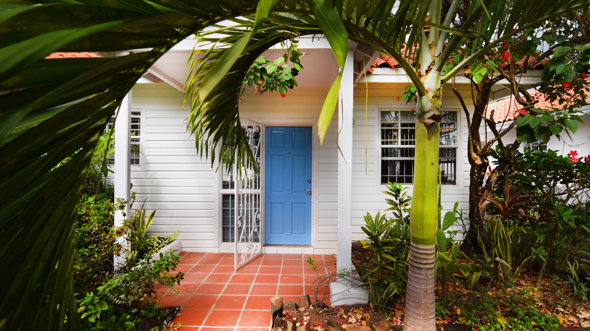 st lucia ral estate the palm villa entrance