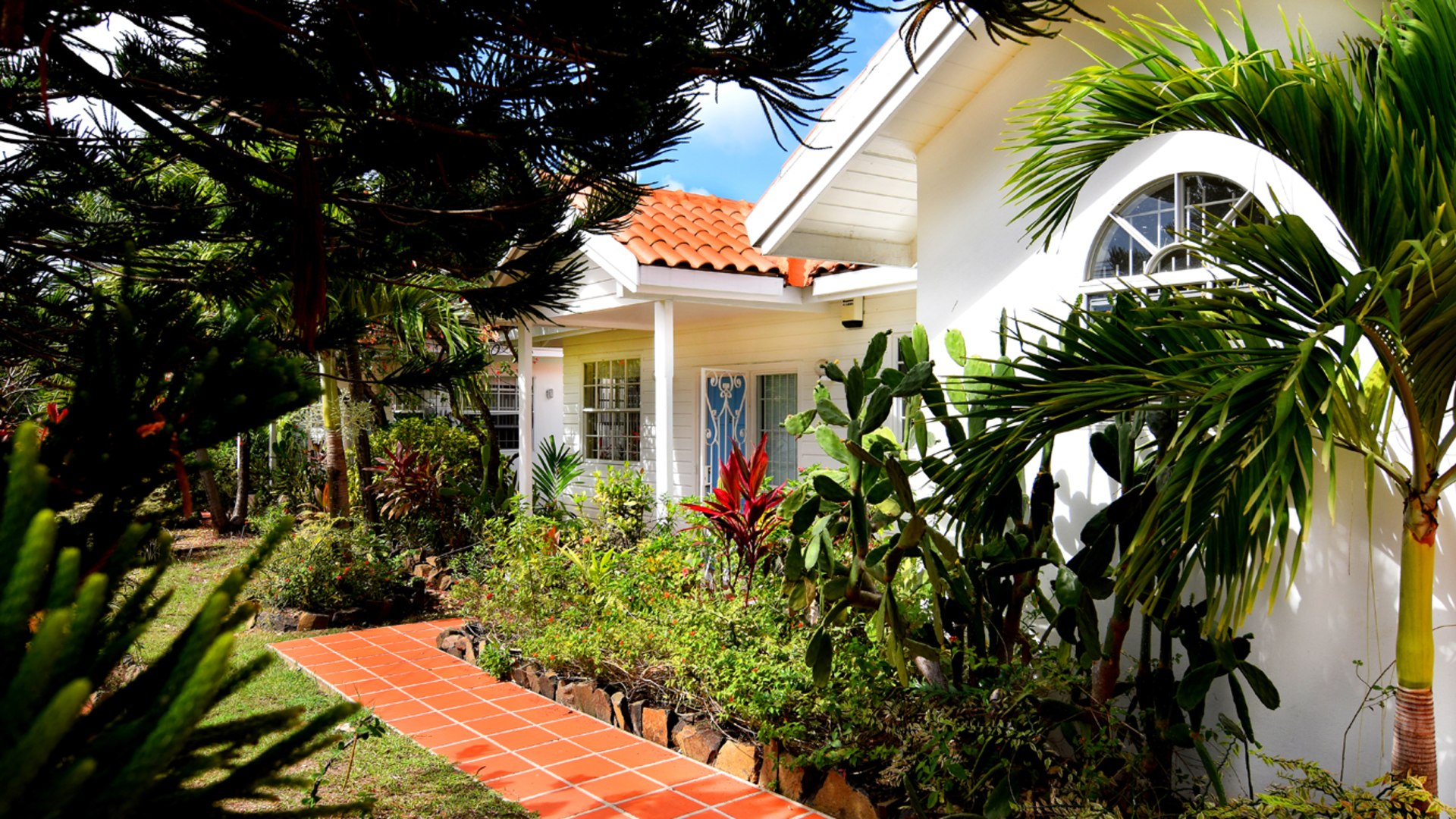 st lucia ral estate the palm villa garden