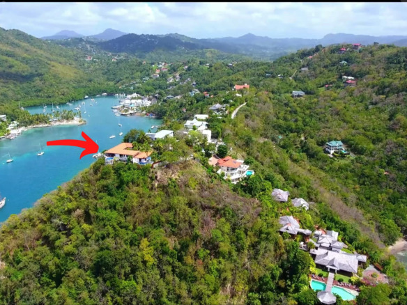 The Cliff House Overlooking Marigot Bay villa for sale