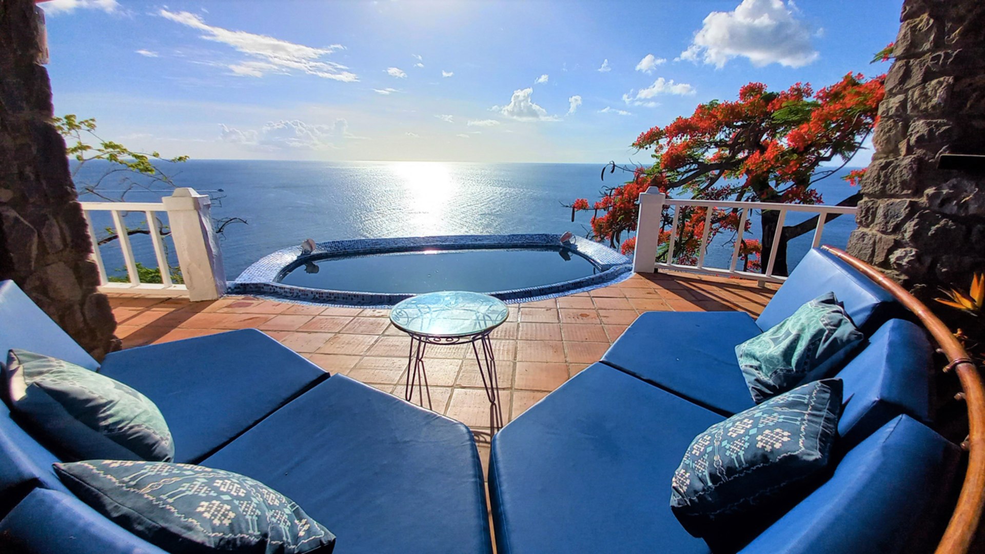 St Lucia Real Estate The Cliff House Overlooking Marigot Bay amazing pool