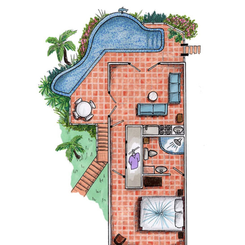 St Lucia Real Estate The Cliff House Overlooking Marigot Bay floor plan 2