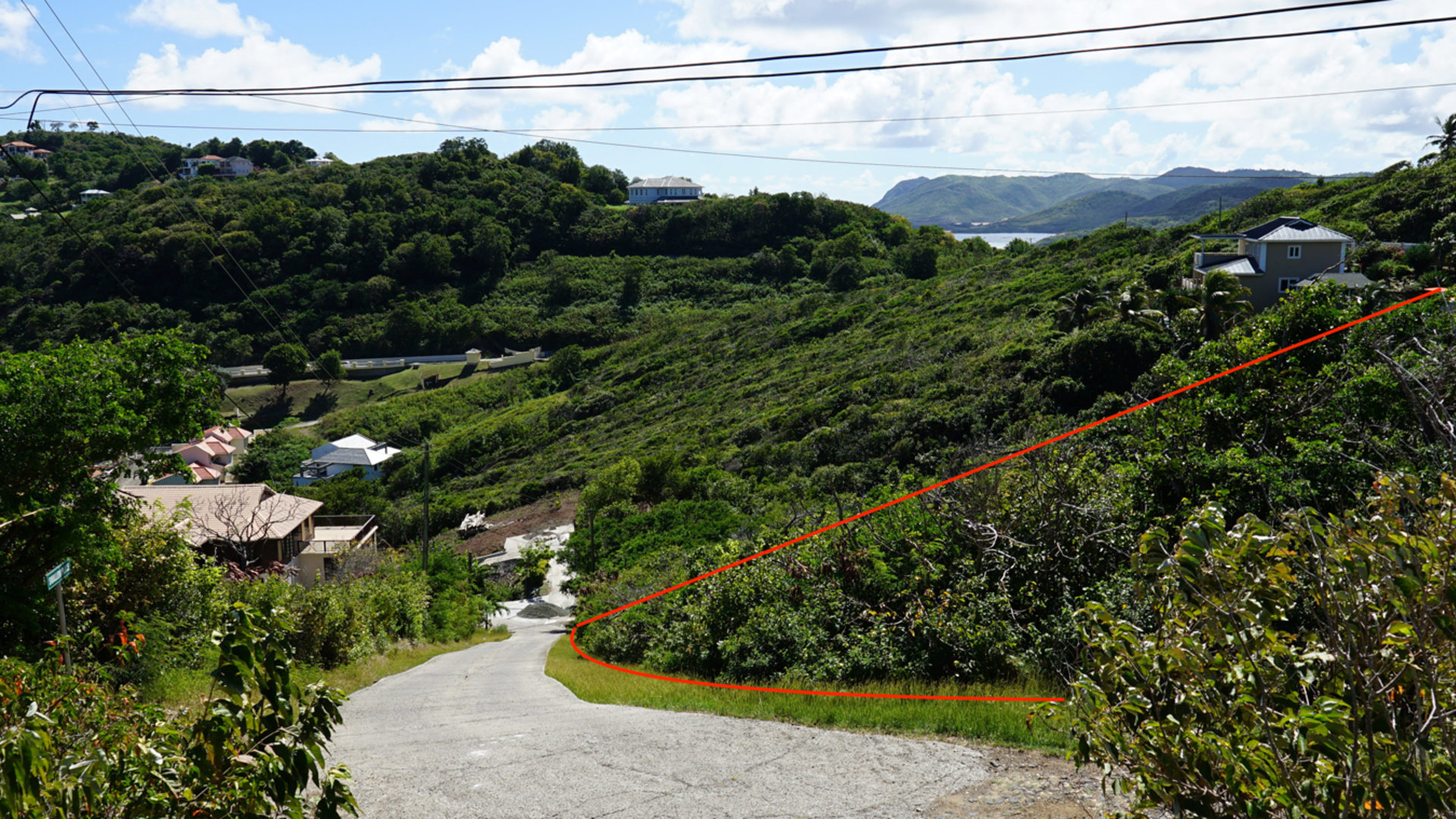 st lucia real estate anse galet concrete road