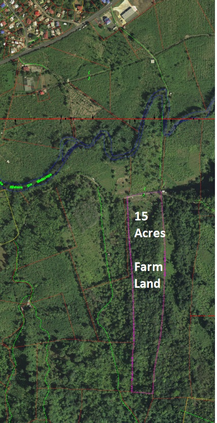 15 Acres Farm Land for sale at Richfond Dennery