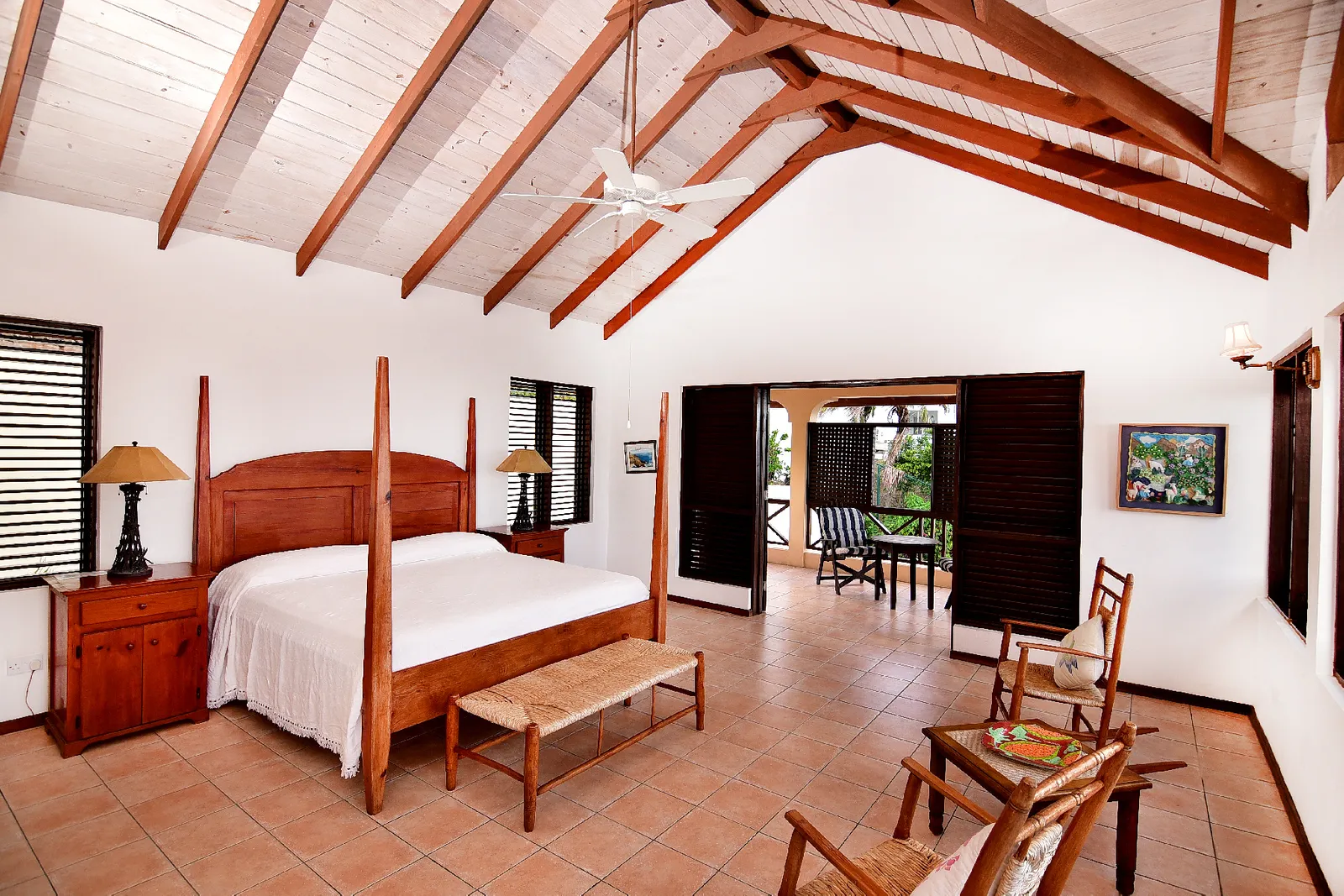 st lucia real estate Cliff Side Family Home for sale 4 poster