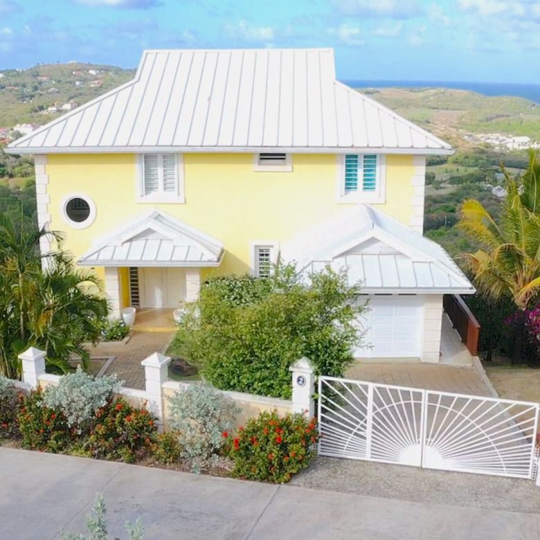 st lucia real estate villa entrance