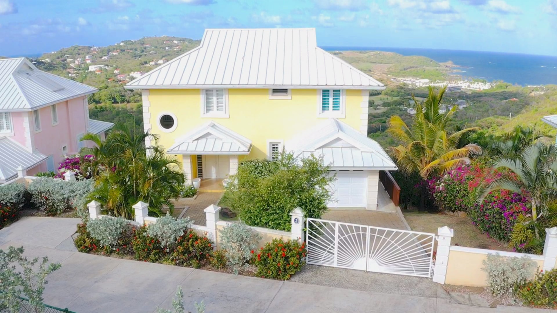st lucia real estate villa entrance