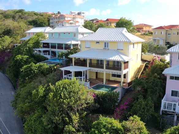 st lucia real estate, 3 storey hillside home for sale cap estate
