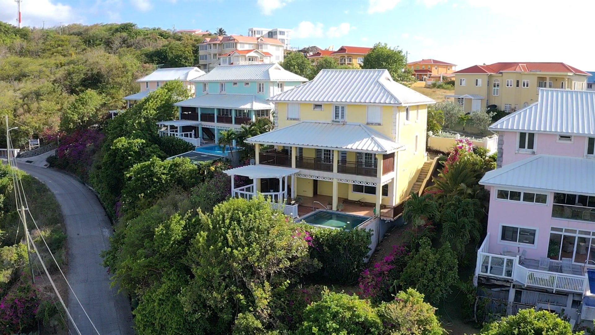 st lucia real estate, 3 storey hillside home for sale cap estate