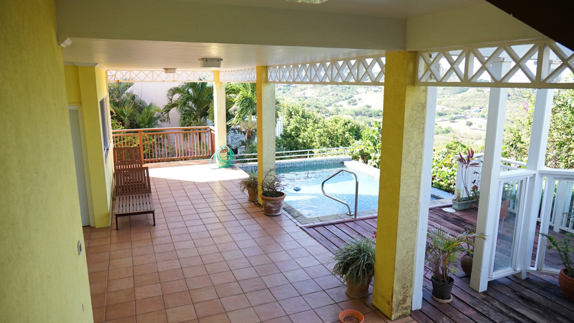 st lucia real estate villa yellow house pool