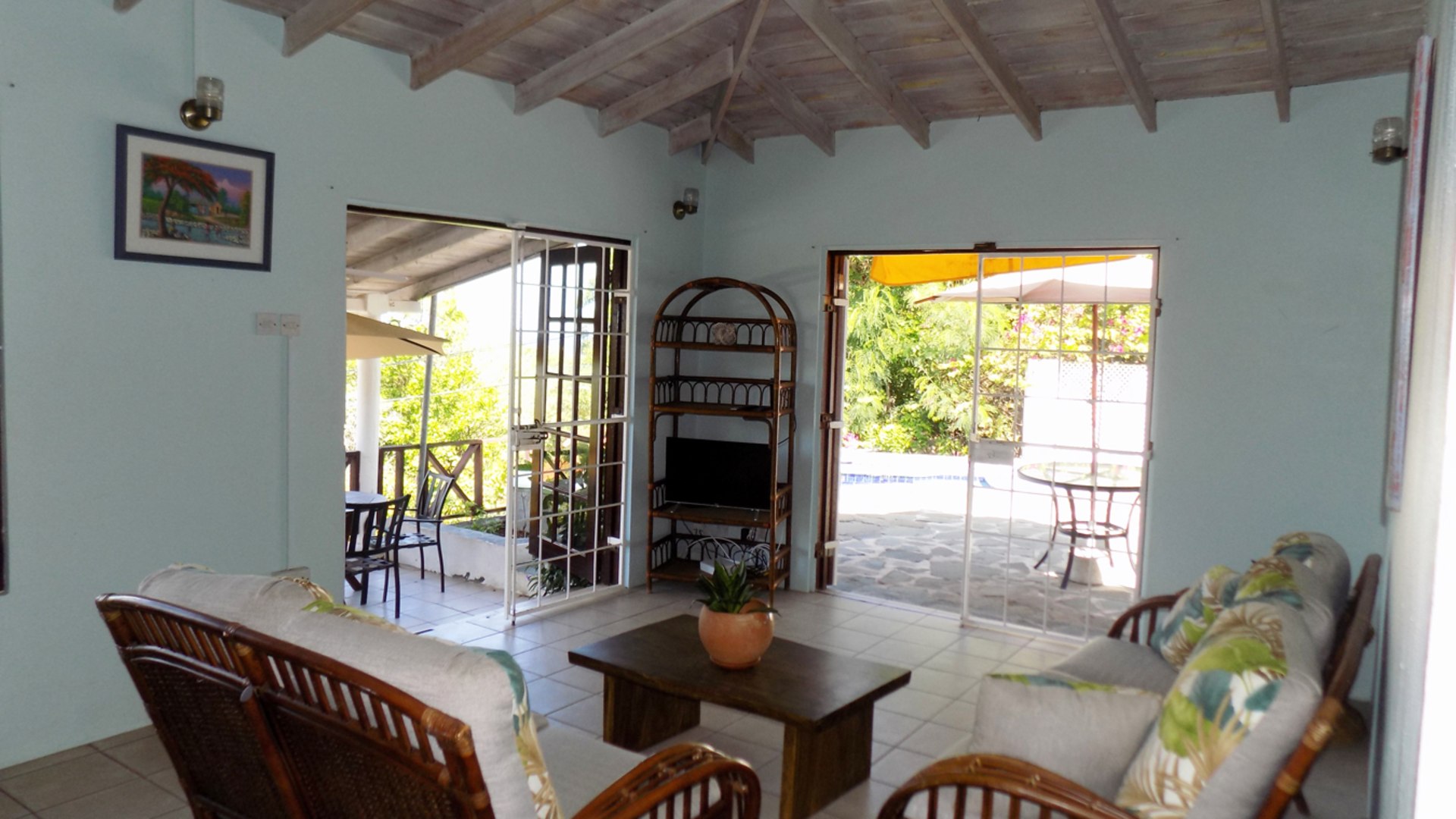 st lucia real estate 2 bedroom Cozzy Cottage For Rent at Cap Estate, St. Lucia main door