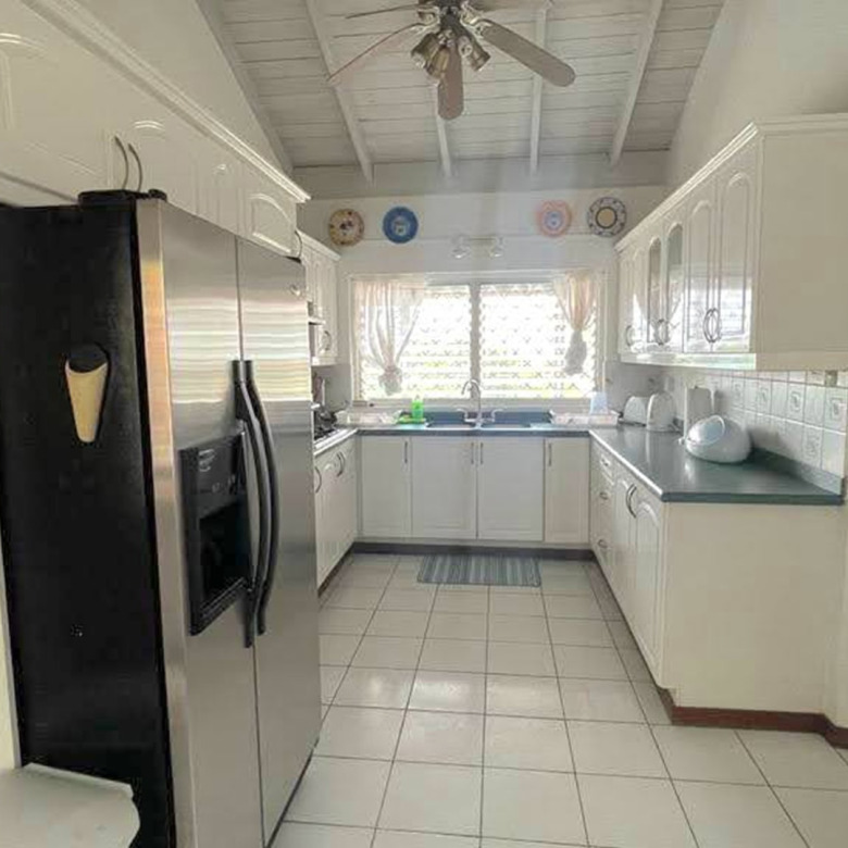 st lucia real estate 3 bedroom Bungalow For Rent at Cap Estate double fridge