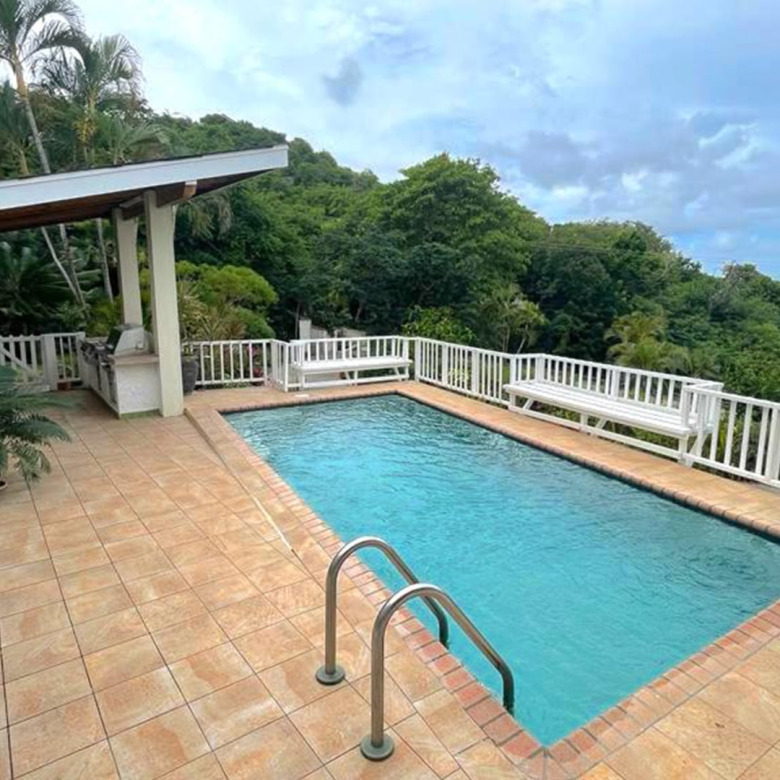 st lucia real estate 3 bedroom Bungalow For Rent at Cap Estate pool big