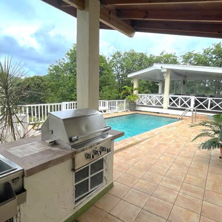 st lucia real estate 3 bedroom Bungalow For Rent at Cap Estate pool