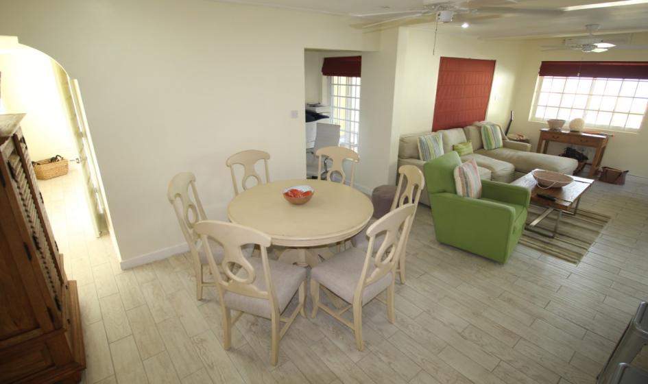 st lucia real estate Surfside Villas At Anse Galet Bay table and chairs