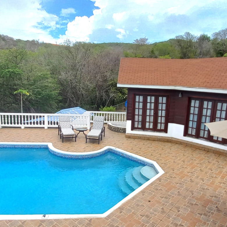 St Lucia real estate Victorian Villa at Cap Estate for sale pool