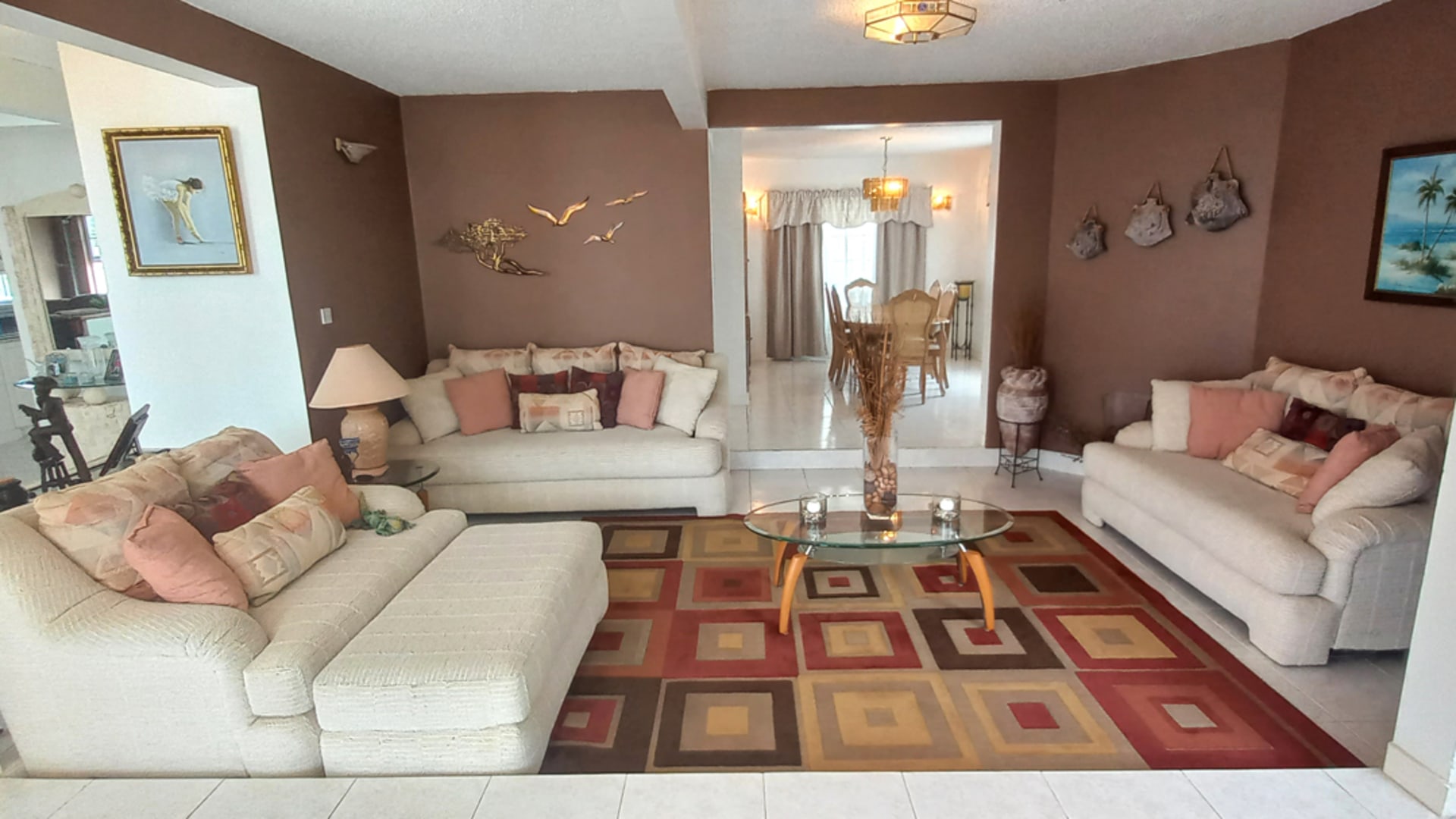 THE VICTORIAN3 St Lucia real estate Victorian Villa at Cap Estate for sale living room area
