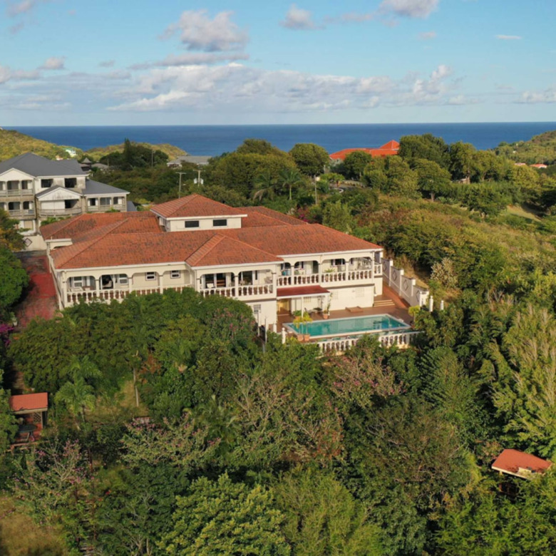st lucia real estate Ocean View Villa Cap Estate big house