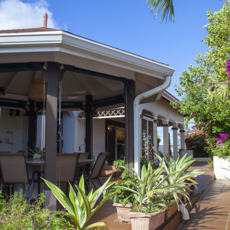 st lucia real estate Ocean View Villa Cap Estate front of house