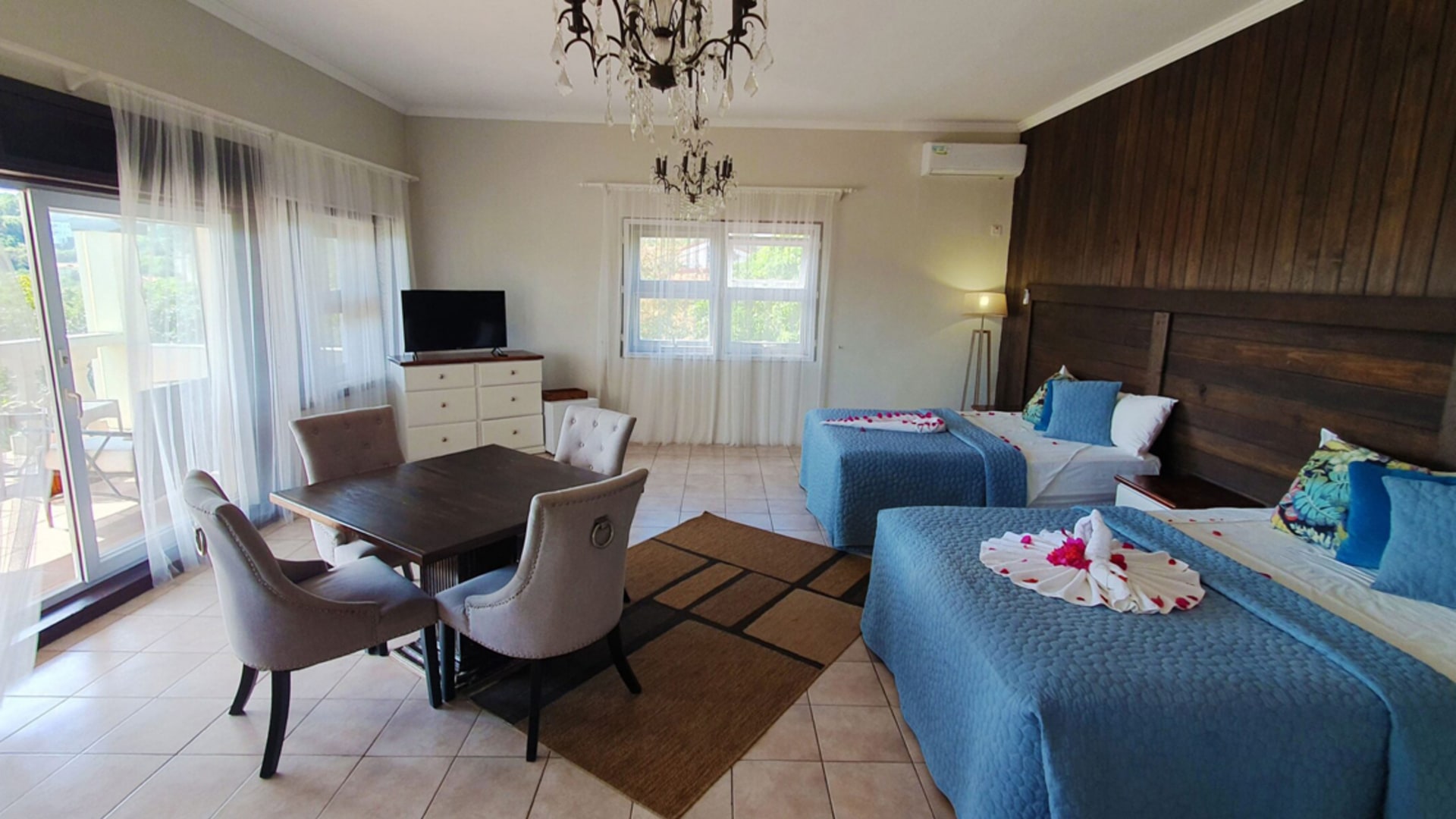 st lucia real estate Ocean View Villa Cap Estate glass doors