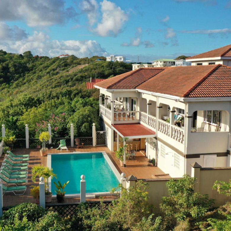 st lucia real estate Ocean View Villa Cap Estate aerial