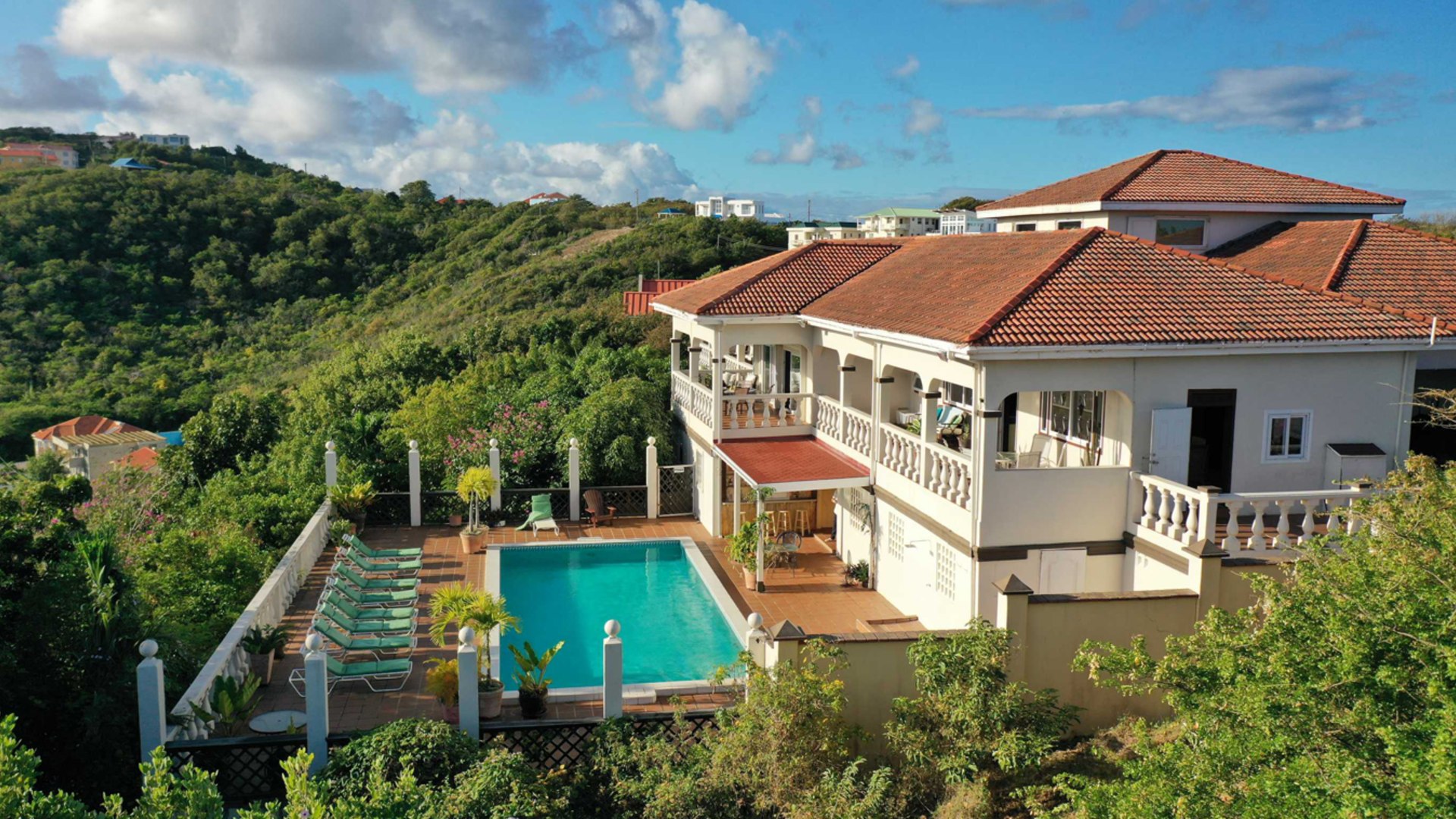 st lucia real estate Ocean View Villa Cap Estate aerial